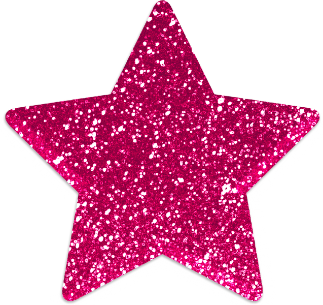 Pink Glitter Star