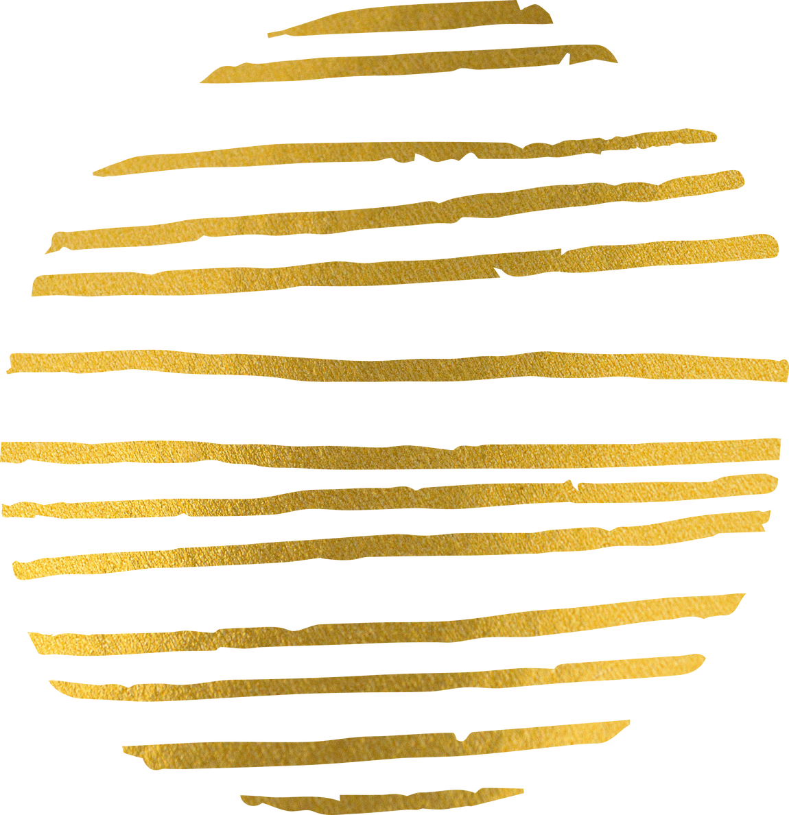 Gold Circle Straight Line Stroke