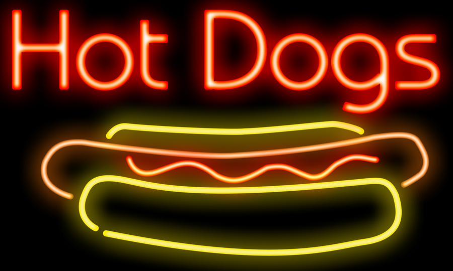 Hot dogs neon